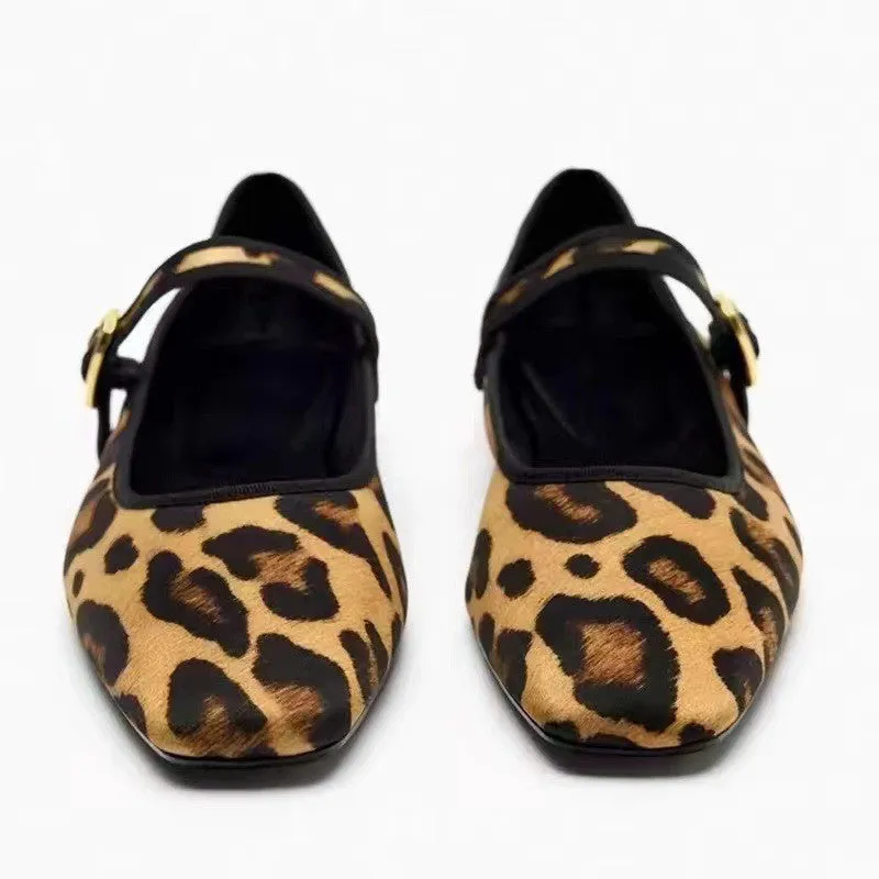 Square Toe Flat Slip-Ons