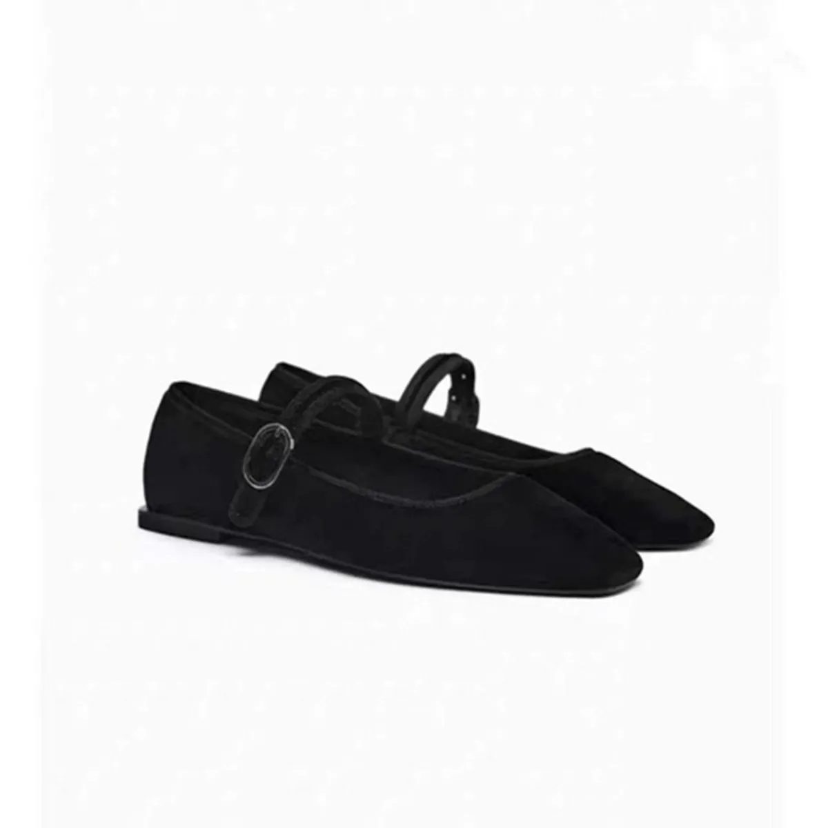 Square Toe Flat Slip-Ons