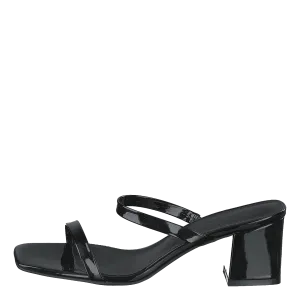 Squared Two Strap Sandals Black