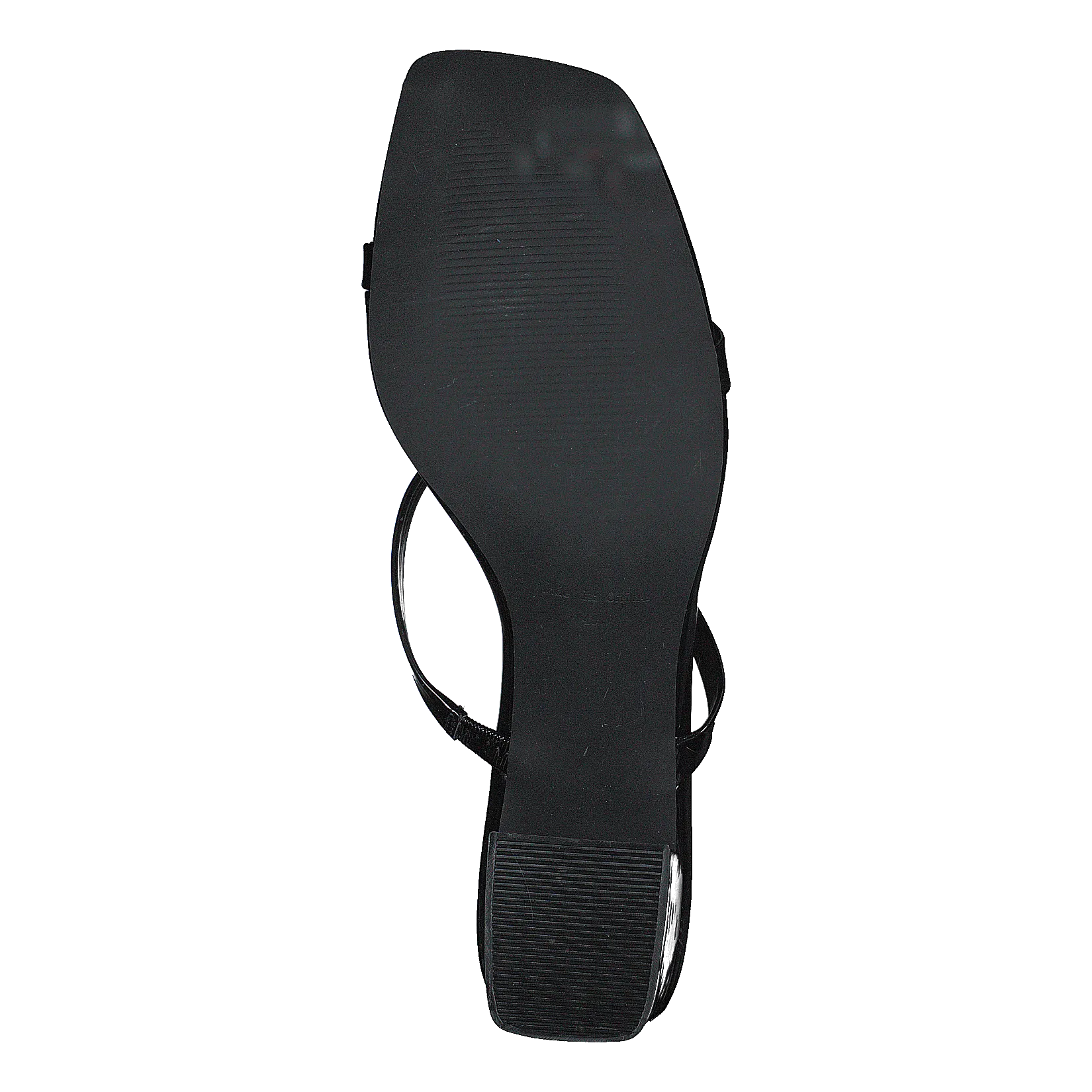 Squared Two Strap Sandals Black