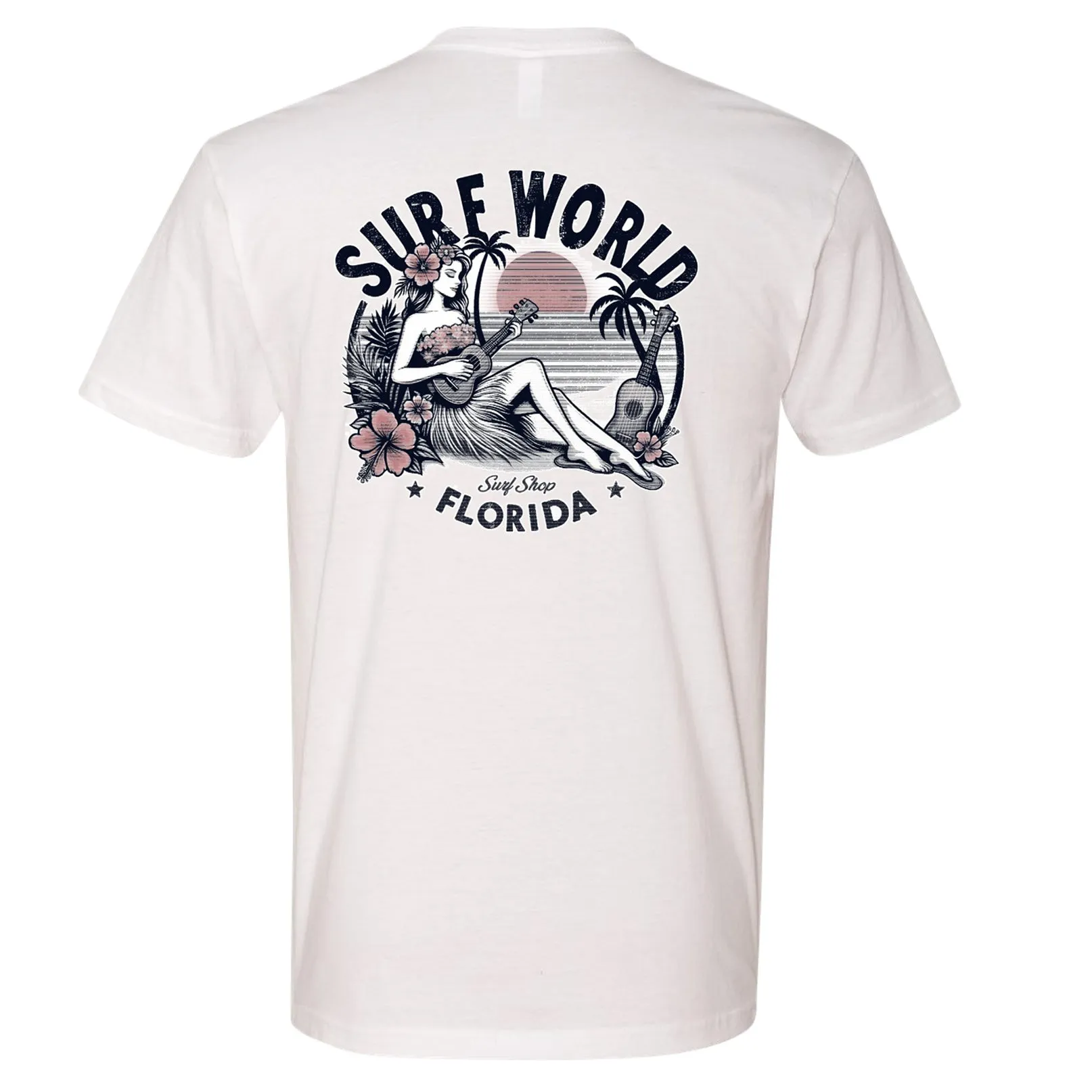 Surf World Leilani Palm Tee Shirt - White