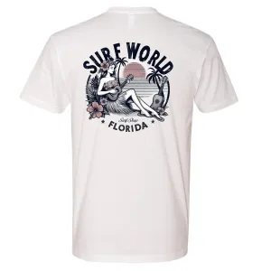 Surf World Leilani Palm Tee Shirt - White