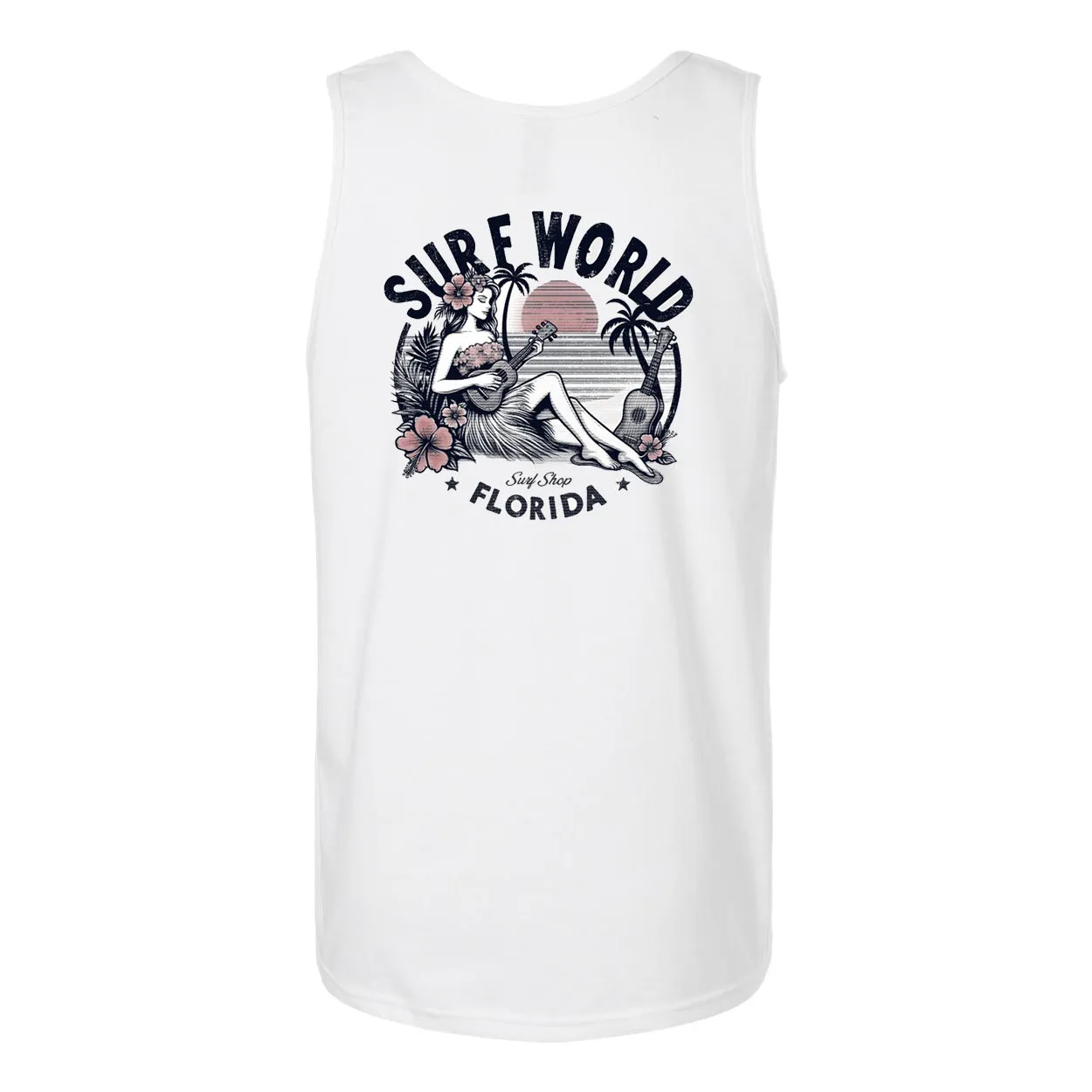 Surf World Leilani Palm Tee Shirt - White