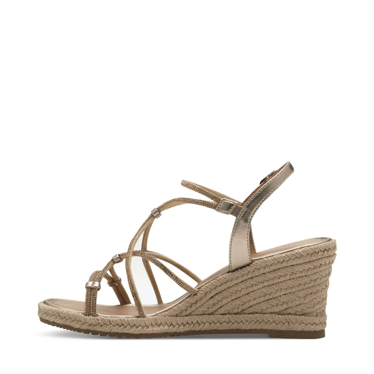 Tamaris Strappy Wedge Bronze