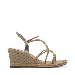 Tamaris Strappy Wedge Bronze