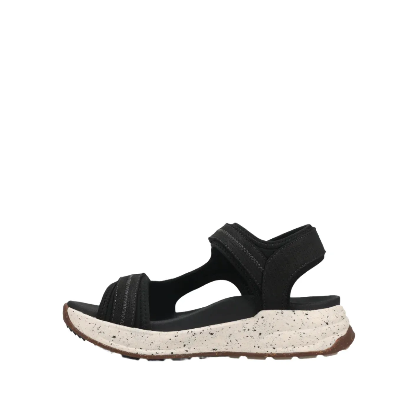 Taos Women's Super Side Strap Sandal - Black Emboss