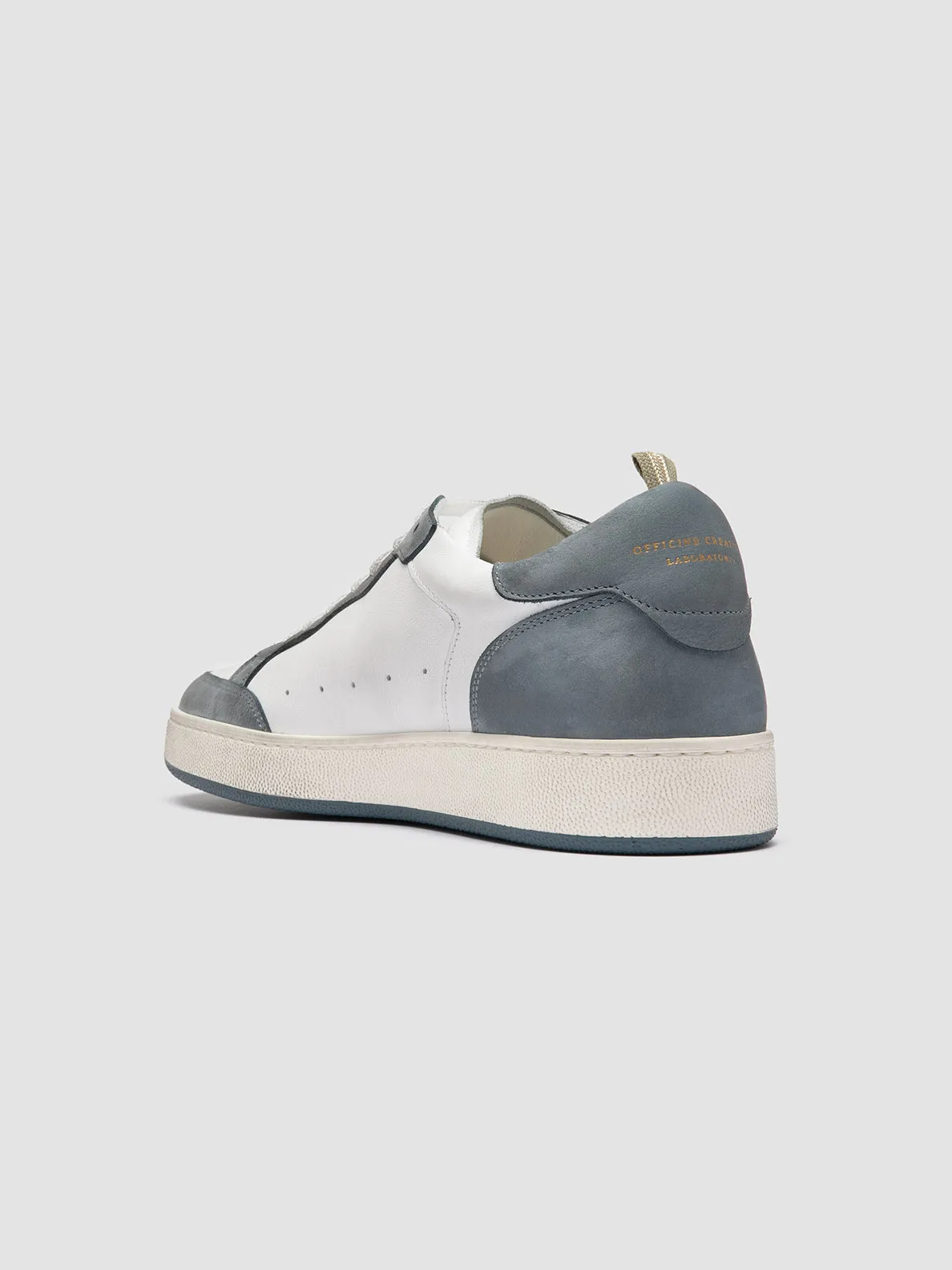 THE ANSWER 001 - White Leather and Suede Low Top Sneakers