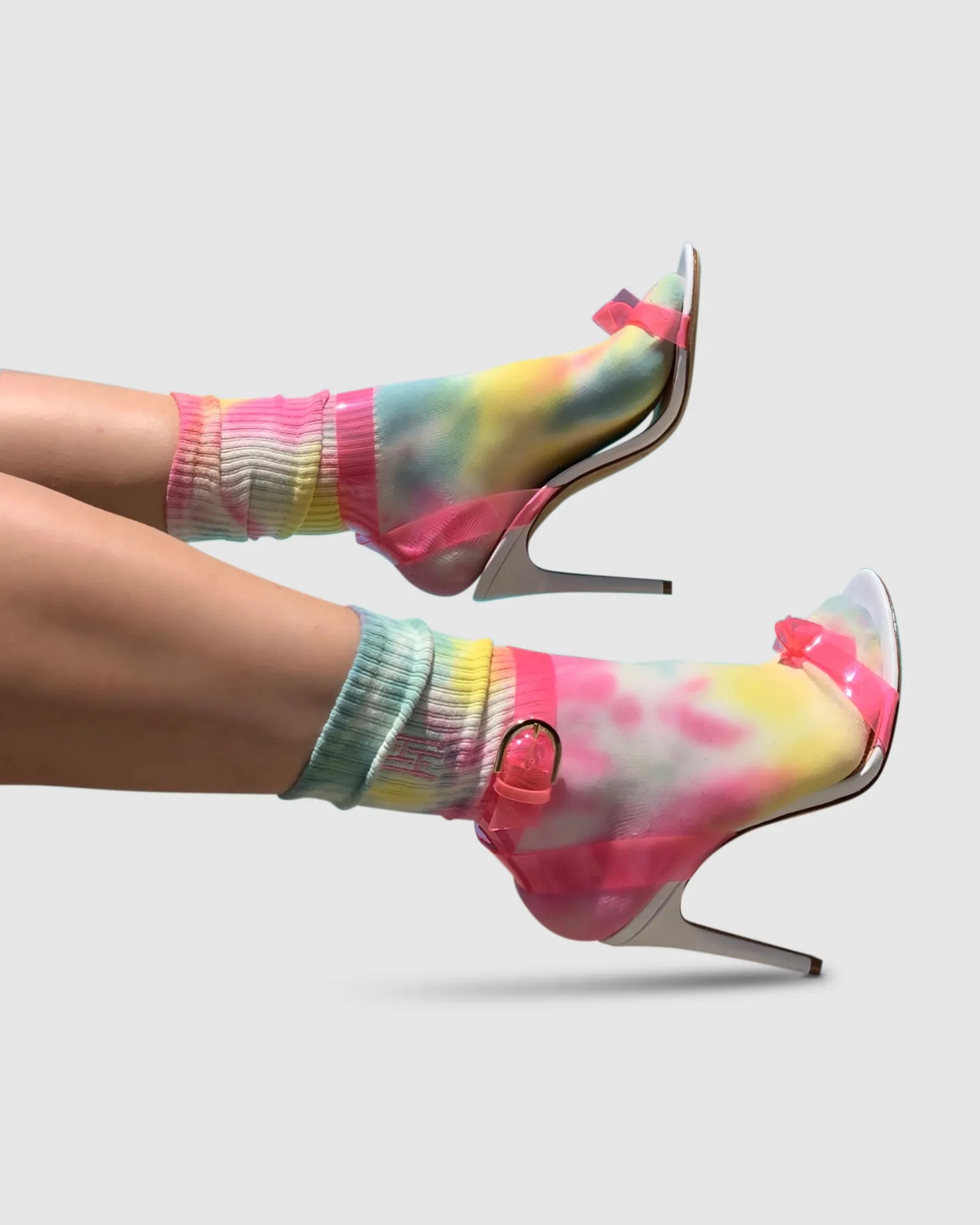 Tie Dye Scunchie and Sock Set - Multicolor
