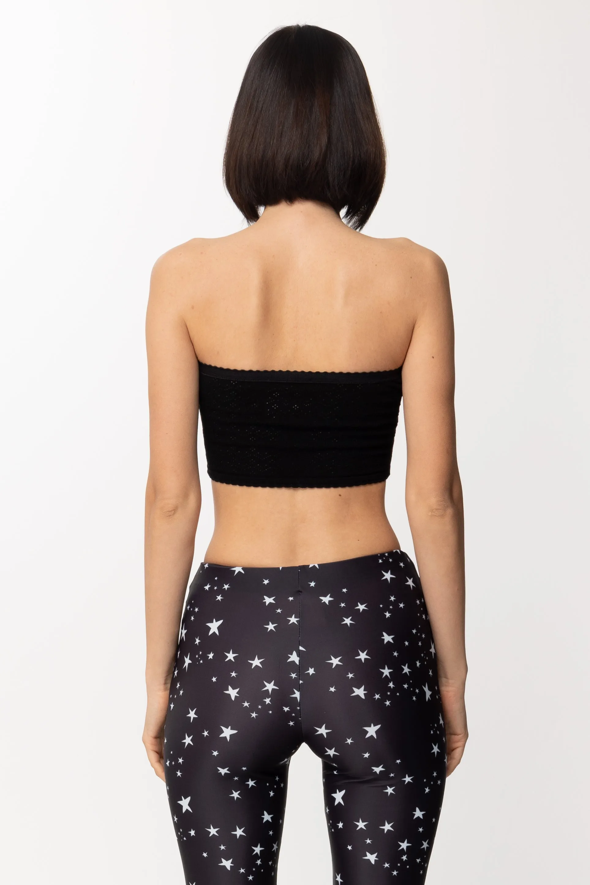 Top Kara a Fascia con Applicazioni In Tulle