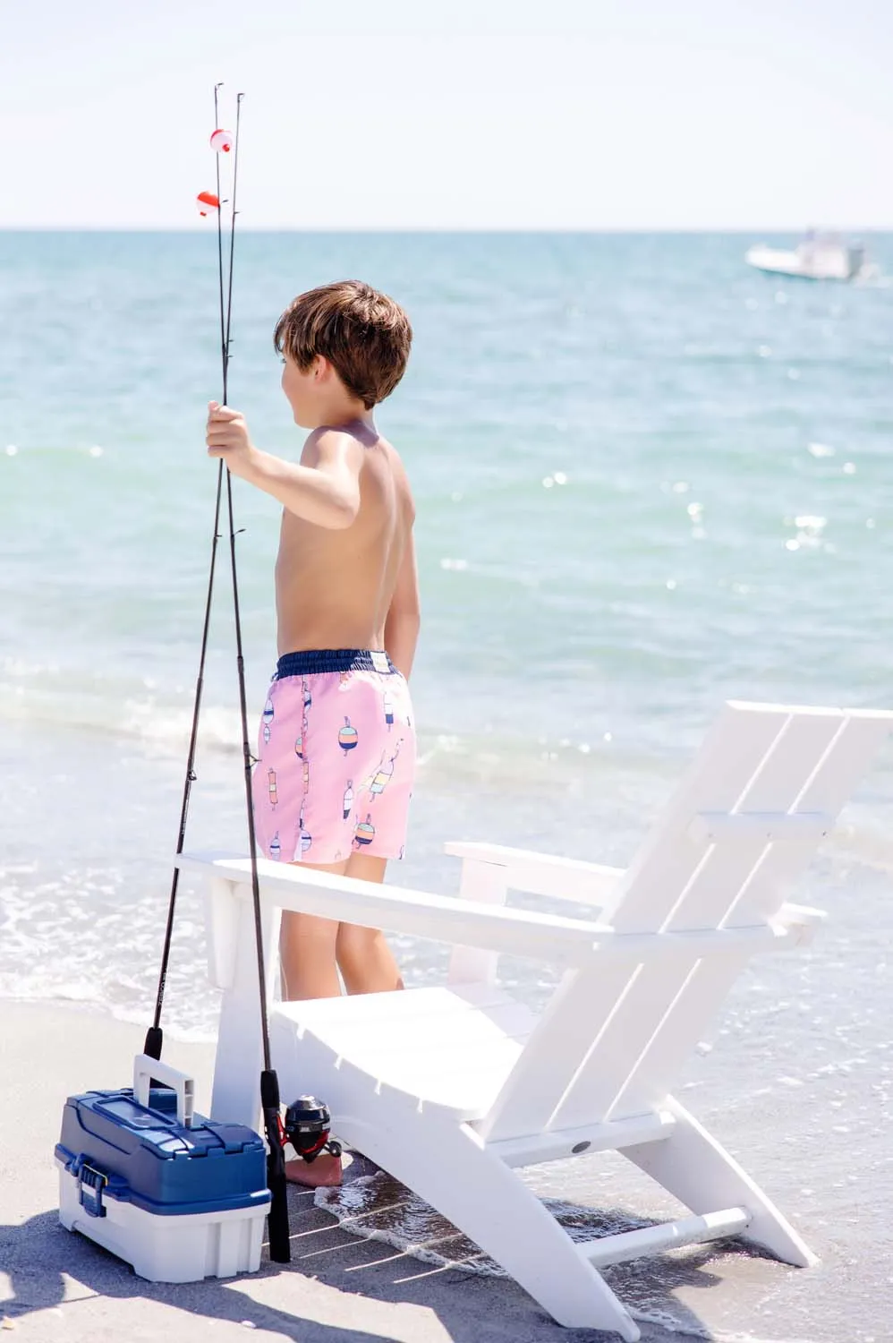 Tortola Swim Trunks - Winding Bay Buoy (Pink) with Nantucket Navy