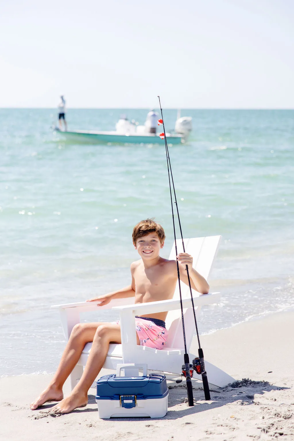 Tortola Swim Trunks - Winding Bay Buoy (Pink) with Nantucket Navy