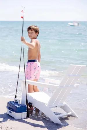 Tortola Swim Trunks - Winding Bay Buoy (Pink) with Nantucket Navy