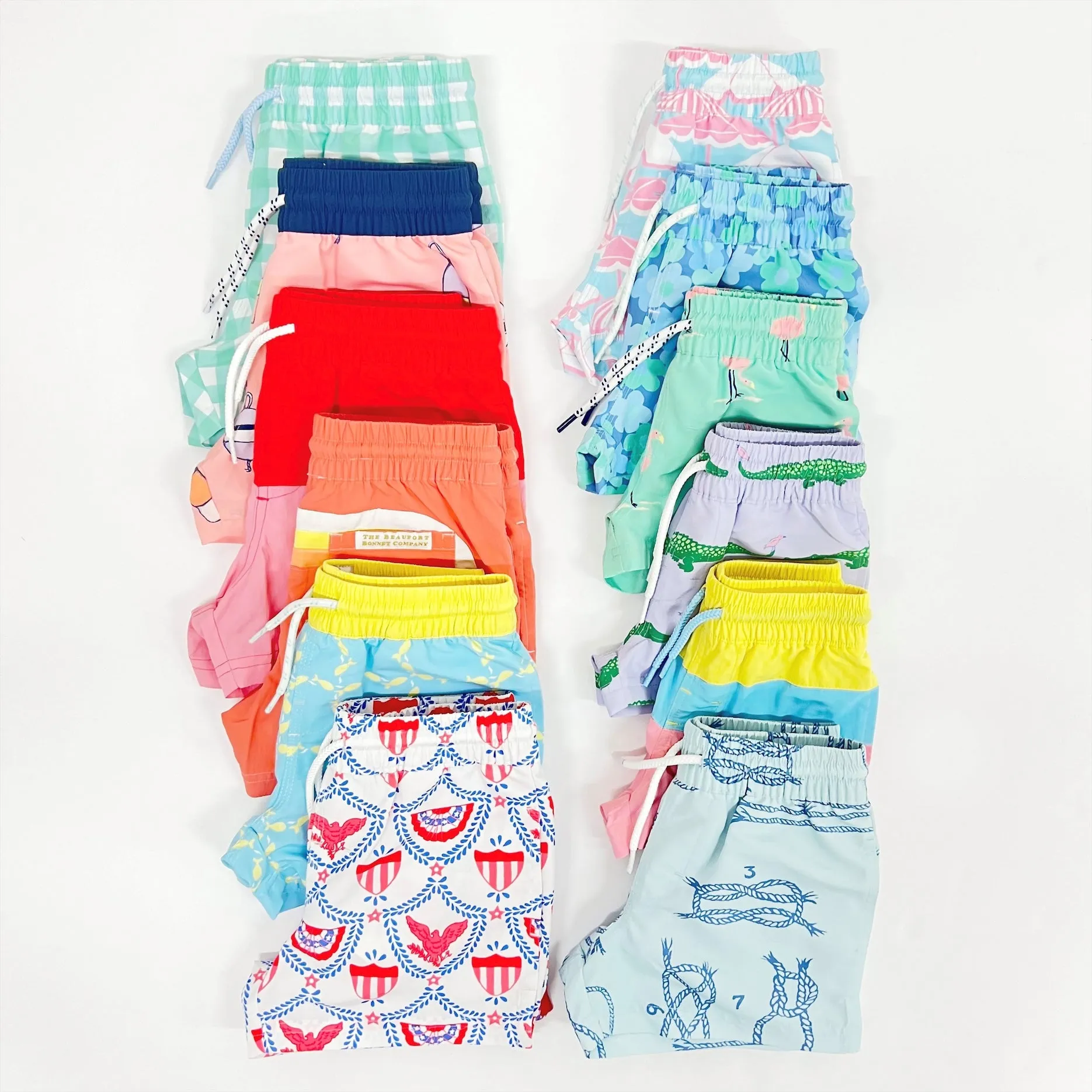 Tortola Swim Trunks - Winding Bay Buoy (Pink) with Nantucket Navy