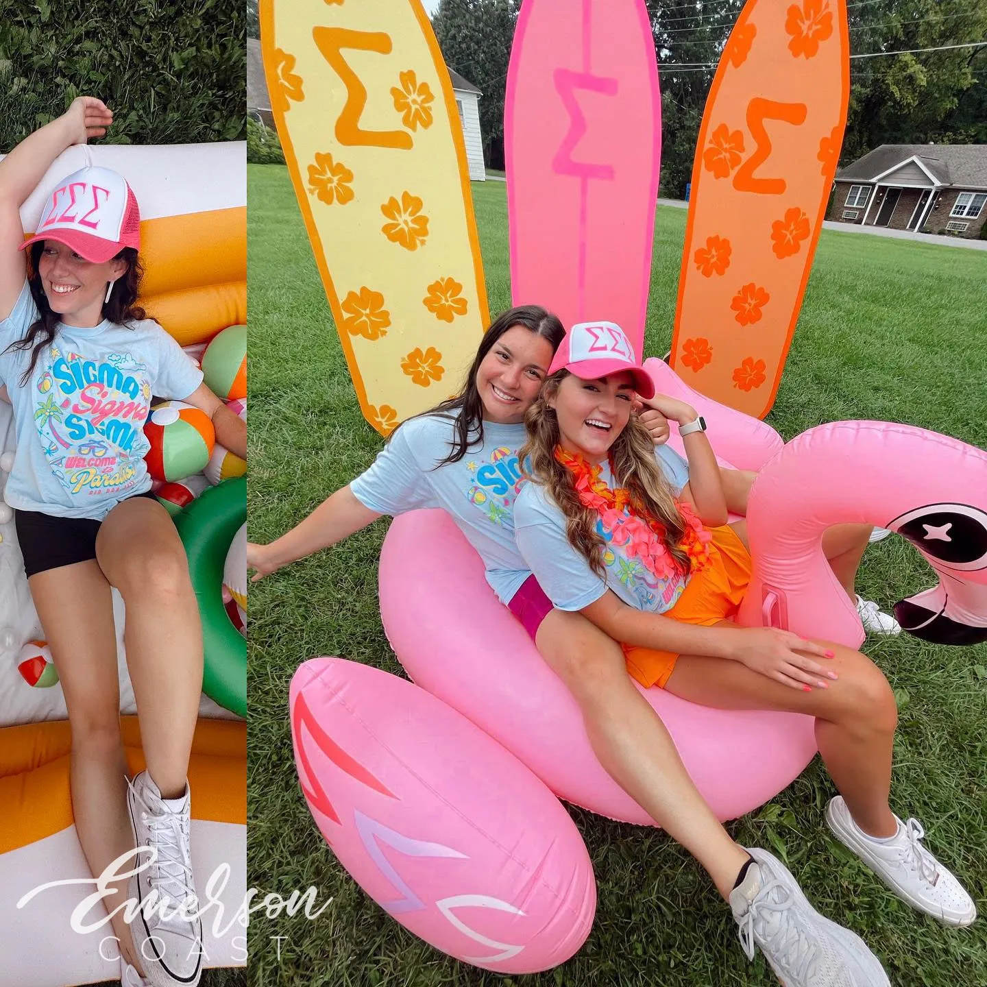 Tri Sigma Welcome to Paradise Bid Day Tee