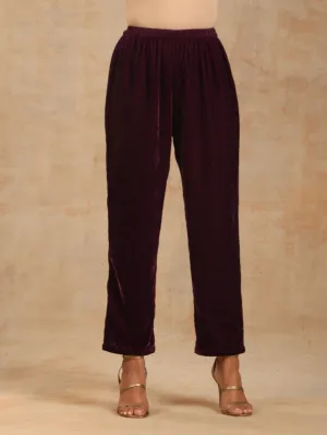 trueBrowns Wine Velvet Pant