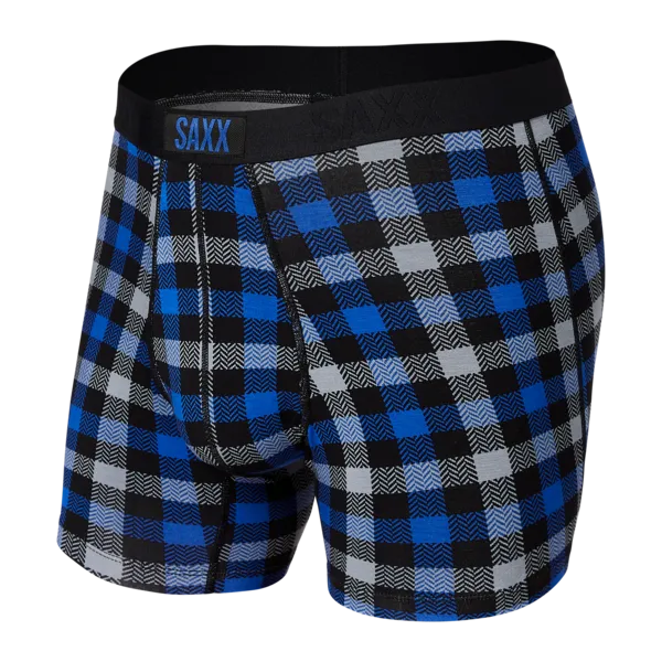 Vibe Boxer Brief - Blue Flannel Check