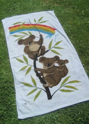 Vintage Koalas Beach Towel