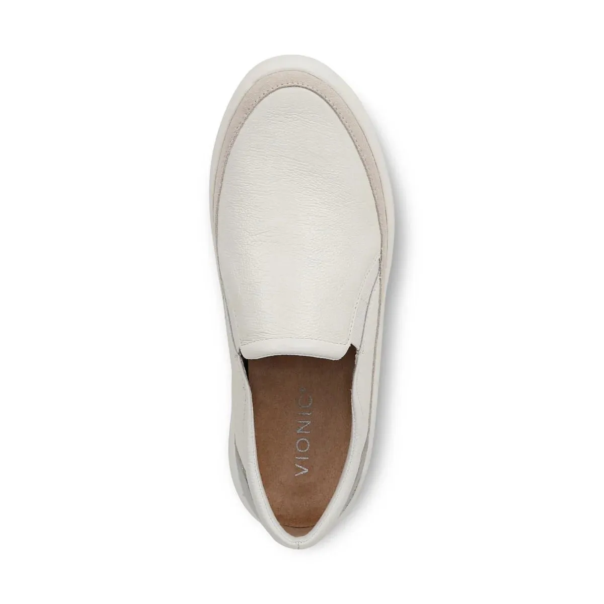 VIONIC KEARNY WHITE PLATFORM SLIP ON SNEAKER