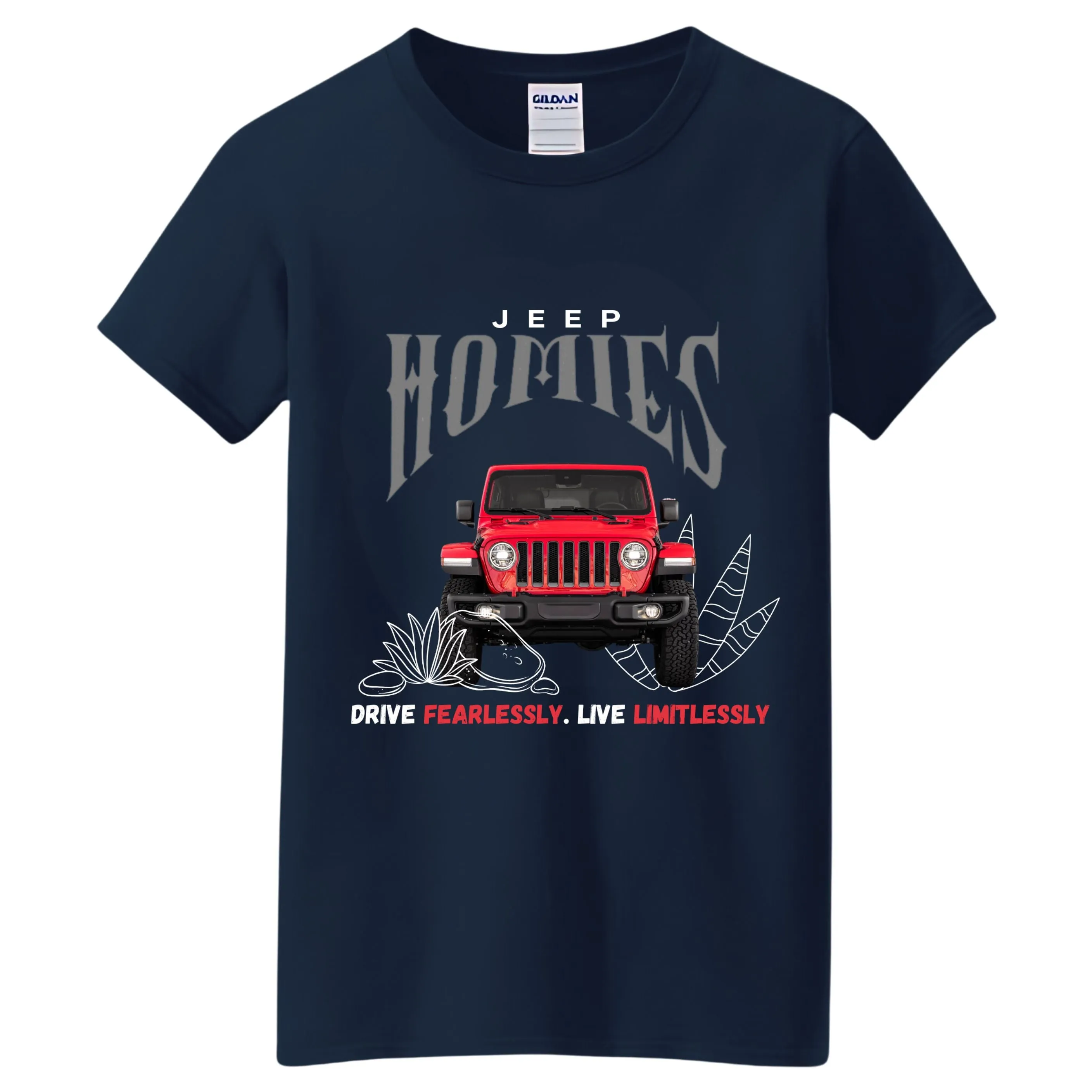 VOZUKO Custom 4x4 Jeep Homies Made-to-Order Gildan Graphic Tee