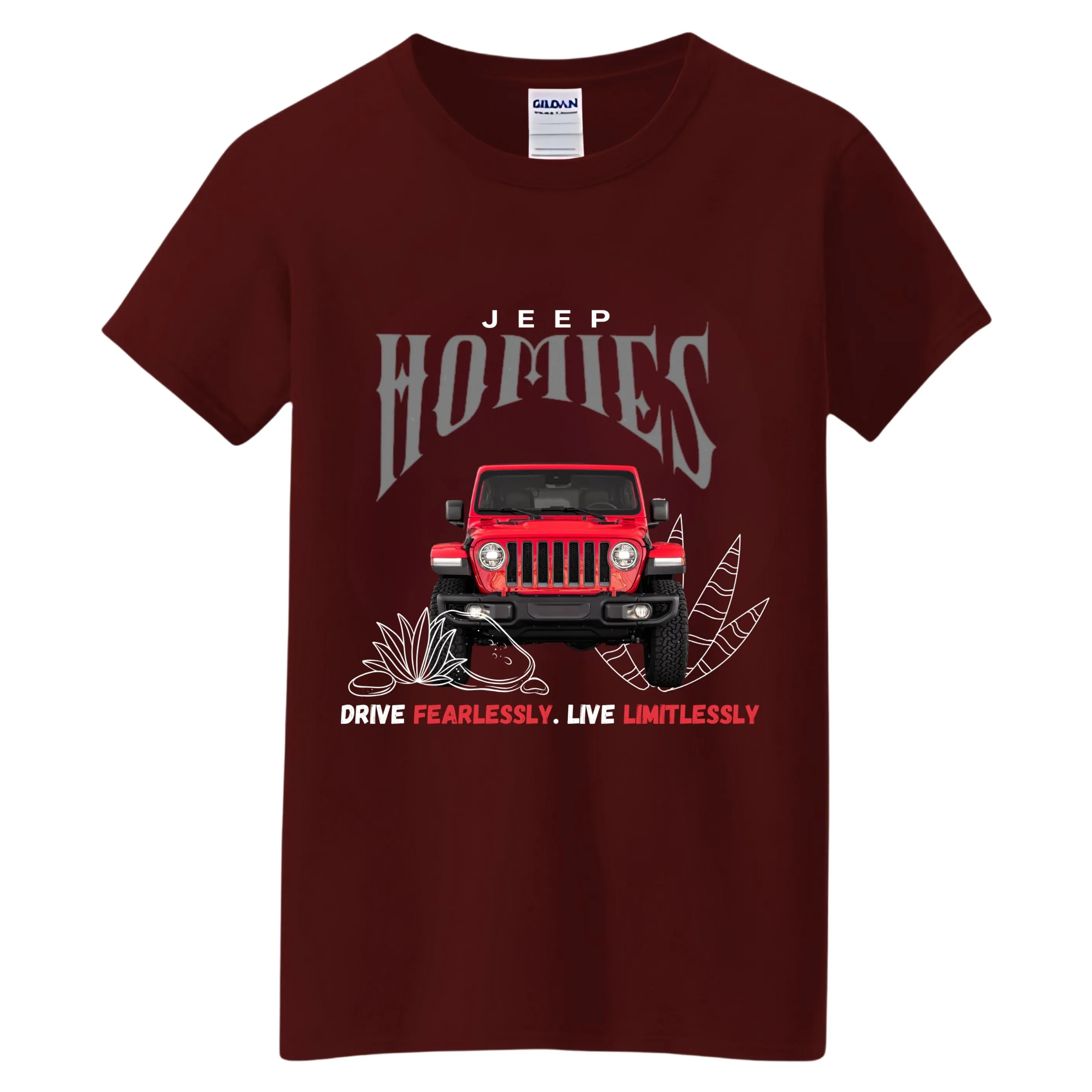 VOZUKO Custom 4x4 Jeep Homies Made-to-Order Gildan Graphic Tee