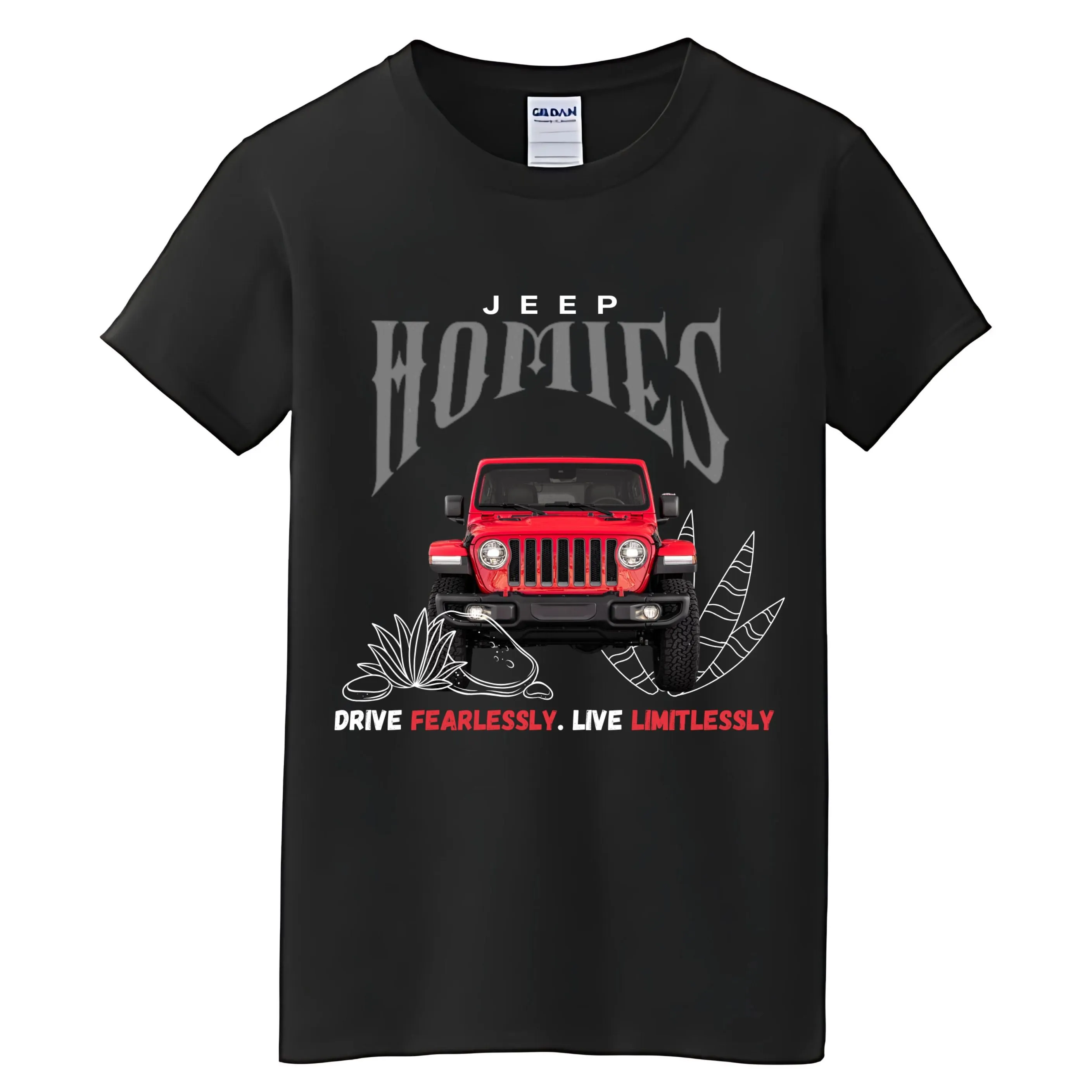 VOZUKO Custom 4x4 Jeep Homies Made-to-Order Gildan Graphic Tee