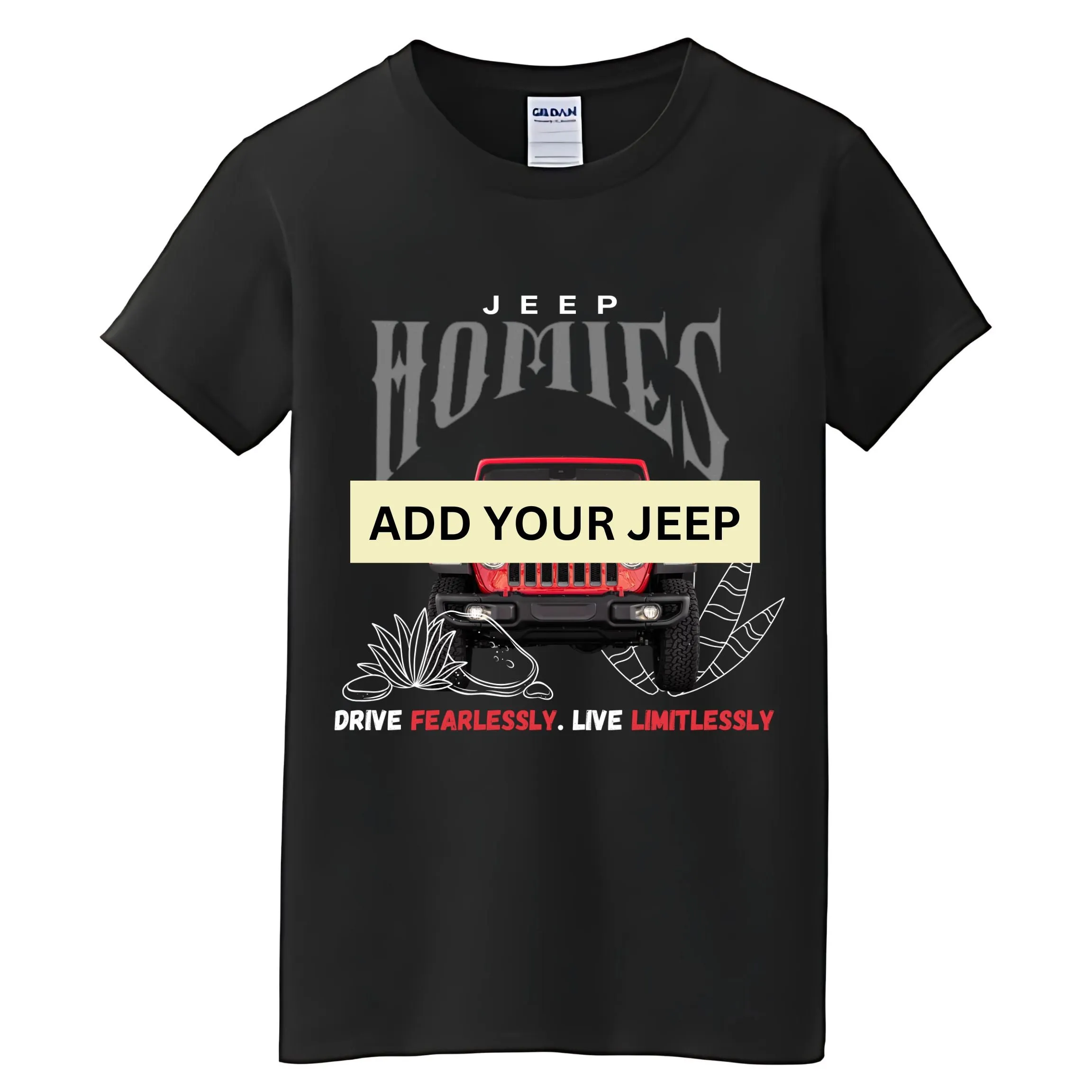 VOZUKO Custom 4x4 Jeep Homies Made-to-Order Gildan Graphic Tee