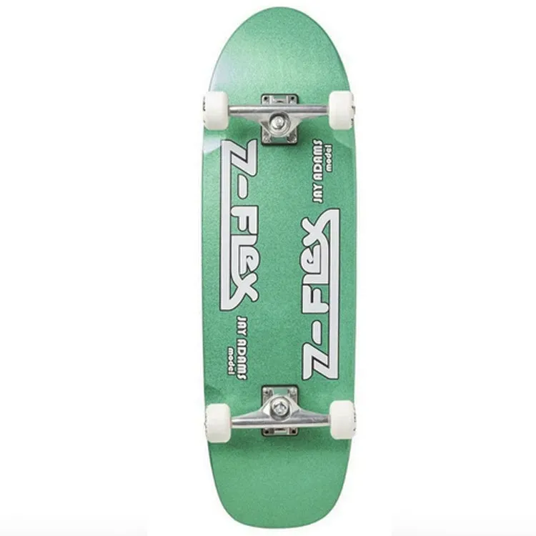 Z-Flex Jay Adams Green Metal Flake Complete Skateboard Cruiser 9.5"