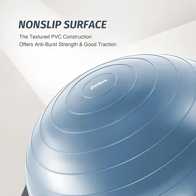 ZELUS 25in. Balance Ball 1500lb Inflatable 2 Bands,