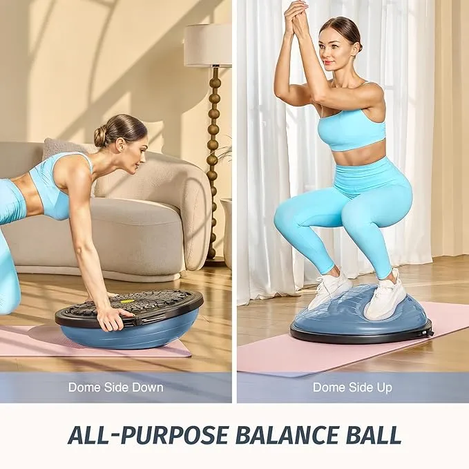 ZELUS 25in. Balance Ball 1500lb Inflatable 2 Bands,
